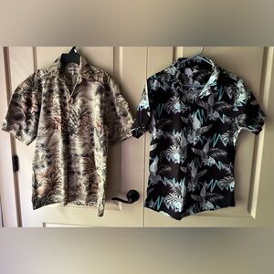 One set Shirts Neff andTropical Print Men's Shirt - Beige and Black